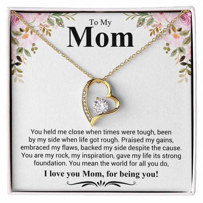 Gift for Mom - I Love You Mom - Forever Love Necklace - Personalize Memories