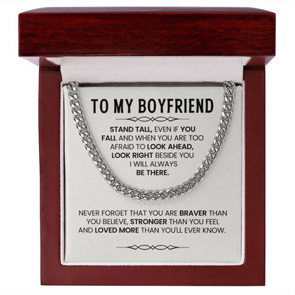 Romantic Boyfriend Gift from Girlfriend - Cuban Link Chain - Personalize Memories