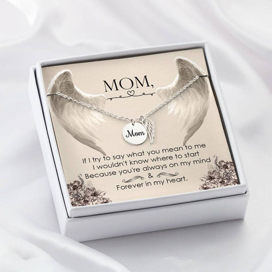 Personalized Memorial Necklace - Loss of Mother Gift - In Loving Memory Gift