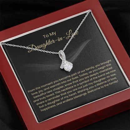 To My Daughter In Law - Alluring Beauty Necklace - Gift for Daughter in Law - Personalize Memories