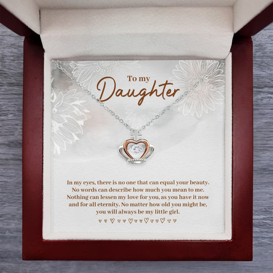 To My Daughter Necklace – Daughter Necklace for Graduation & Birthday Events – Crown Pendant Necklace - Personalize Memories