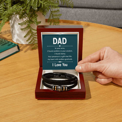 Bracelet for Dad - In your arms - Love You Forever Bracelet - Personalize Memories