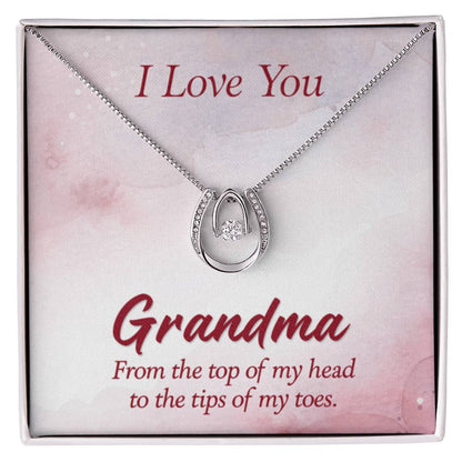 I Love You Grandma Gift from Grandkids Grandma - Lucky In Love PARTNER - Personalize Memories