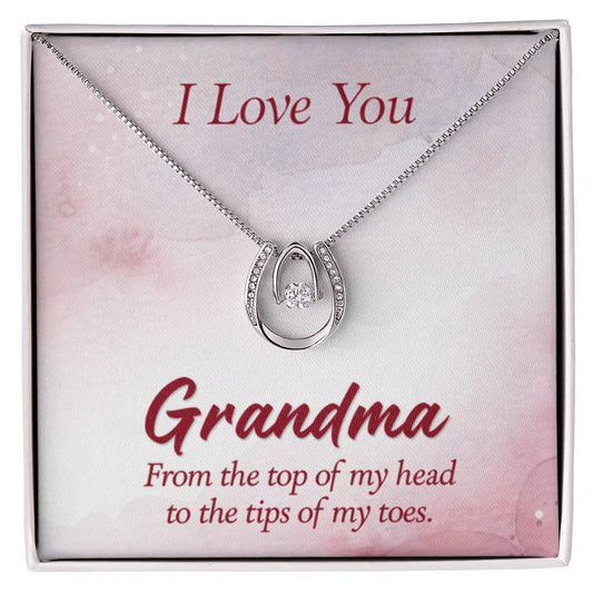 I Love You Grandma Gift from Grandkids Grandma - Lucky In Love PARTNER - Personalize Memories