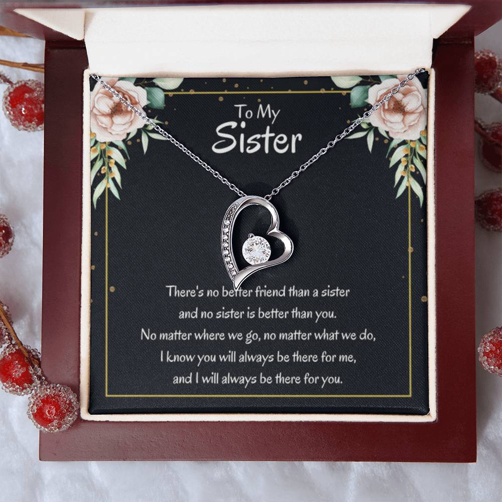 Present for Sister - There's no better friend than a sister - Forever Love Necklace - Personalize Memories