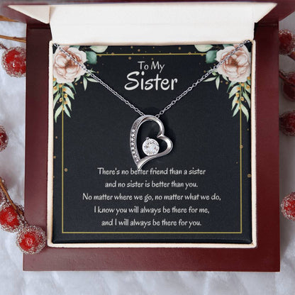 Present for Sister - There's no better friend than a sister - Forever Love Necklace - Personalize Memories