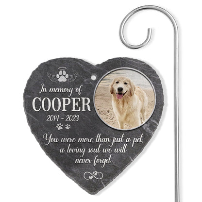 Personalized Memorial Garden Slate & Hook - Cemetery Decorations For Grave, Dog Memorial Gifts, Pet Memorial Stones, Loss Of Dog Sympathy Gift, Dog Memorial Stone - Personalize Memories