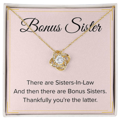 Bonus Sister Necklace Gift - Love Knot Necklace - Personalize Memories