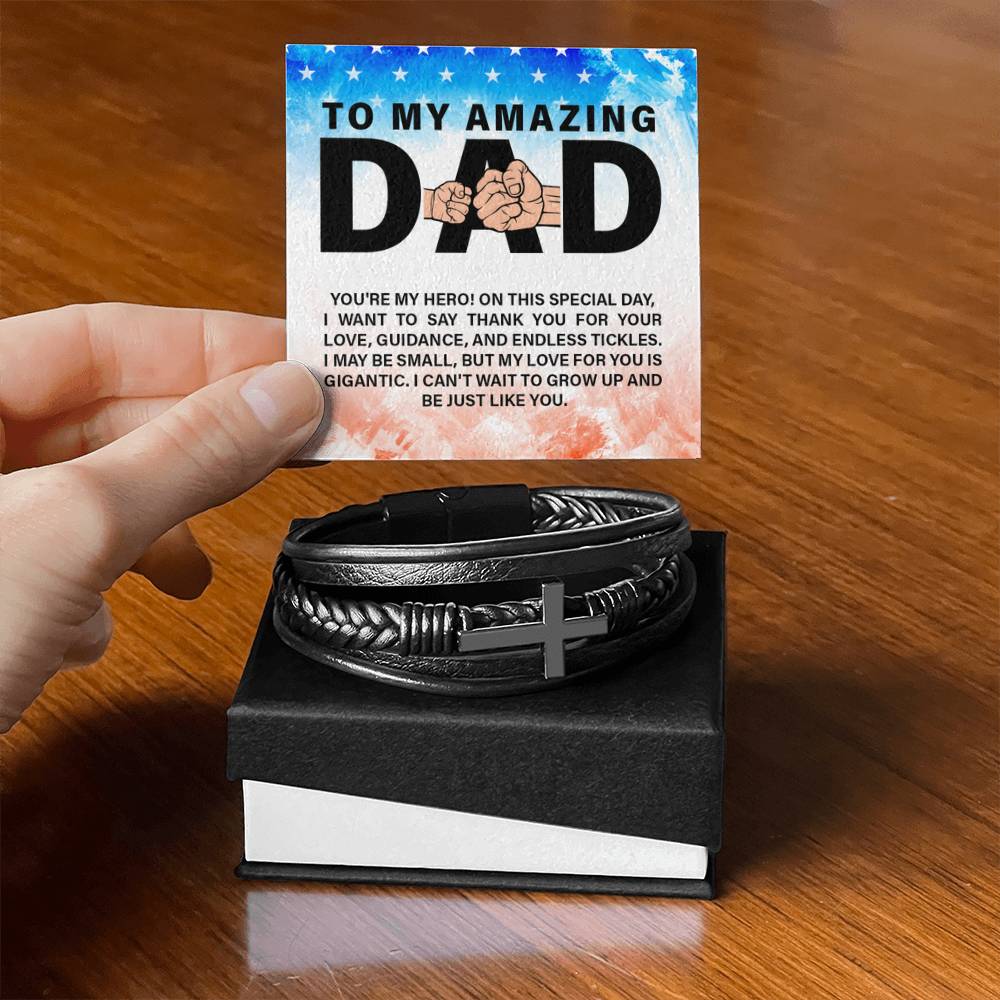 To My Amazing Dad - You're my hero - Gift for Father - Love You Forever Bracelet - Personalize Memories