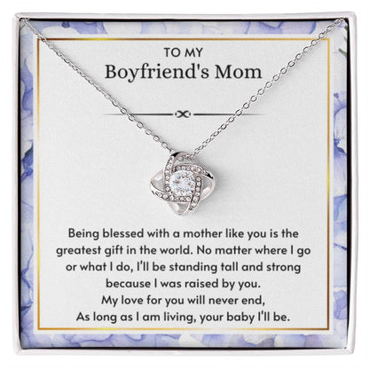 To My Boyfriend's Mom - You've Given A Gracious Man - Love Knot Necklace - Best Gift for Boyfriend's Mom - Personalize Memories