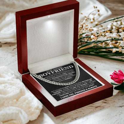 Cuban Link Chain for Boyfriend - Meeting you was fate - Birthday, Anniversary & Christmas Gift for Him - Personalize Memories