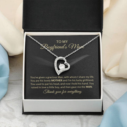 To My Boyfriend's Mom - You've given a gracious man - Forever Love Necklace - Unique Gift for Mom - Personalize Memories