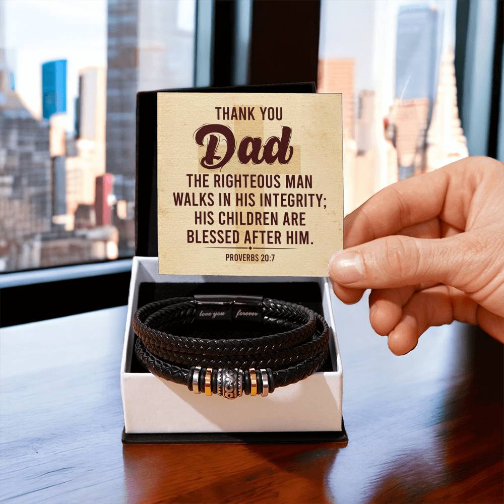 Thank You Gift for Dad - Love You Forever Bracelet - Personalize Memories