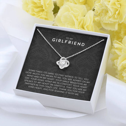 Gift for Girlfriend Necklace - Romantic Jewelry for Valentine’s Day, Birthday & Special Relationship Moments - Love Knot Necklace - Personalize Memories