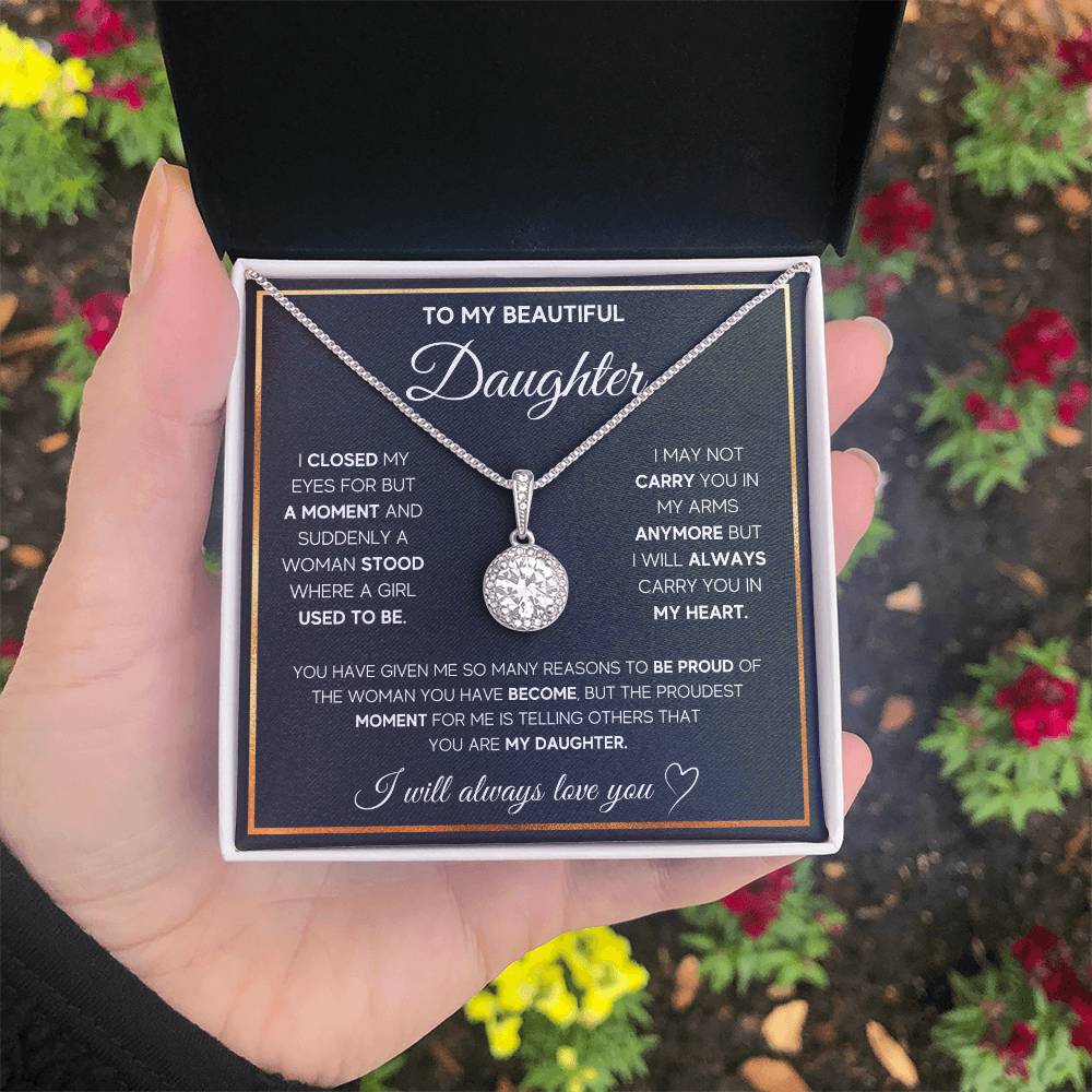To My Daughter Necklace – Graduation Birthday Gift Idea for Daughter – Eternal Hope Necklace - Personalize Memories