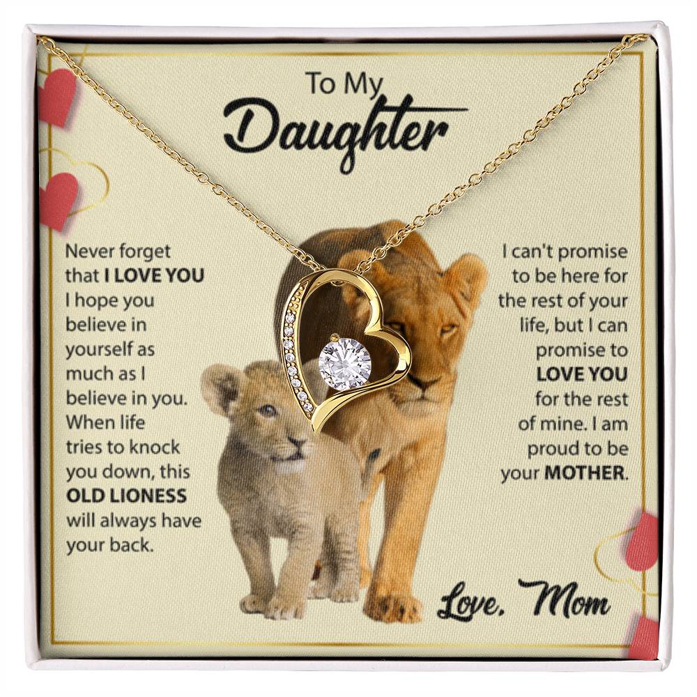 To My Daughter - I am so proud to be your mother - Forever Love Necklace - Personalize Memories