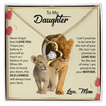 To My Daughter - I am so proud to be your mother - Forever Love Necklace - Personalize Memories