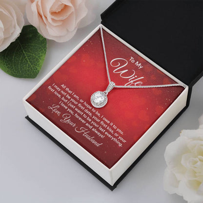 To My Beautiful Wife - Meaningful Jewelry Gift from Husband for Birthday, Valentine’s Day & Anniversary - Eternal Hope Necklace - Personalize Memories
