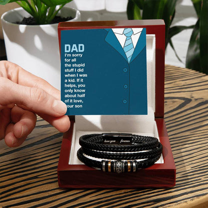 Dad You only know about half of it love - Gift from Son to Dad - Love You Forever Bracelet - Personalize Memories