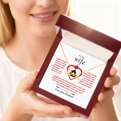 Beautiful Gift for Wife - Romantic Jewelry Gift for Birthday - Scripted Love Necklace - Personalize Memories