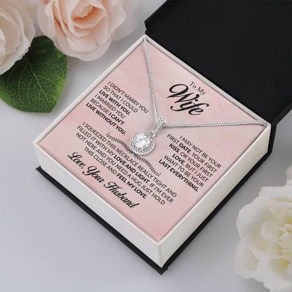 Gift for Wife from Husband - I Just Want To Be Your Everything - Eternal Hope Necklace - Personalize Memories