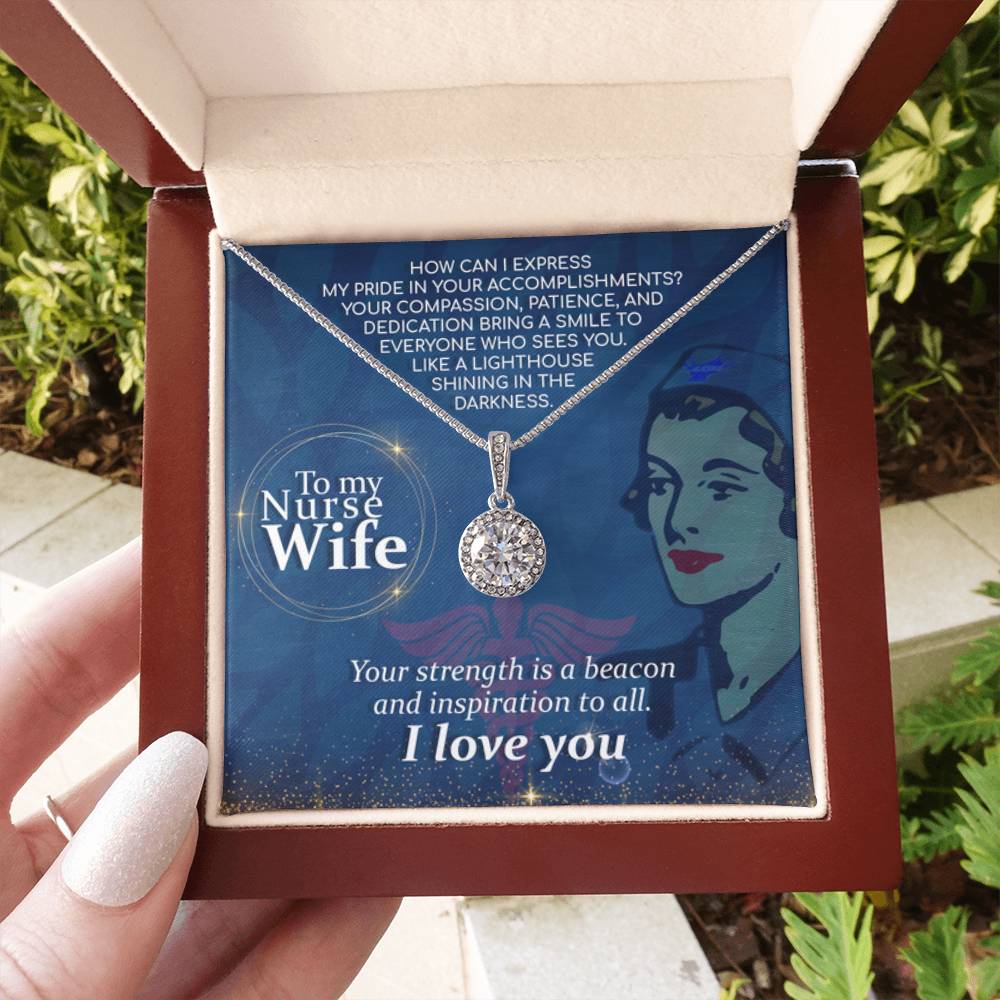 To My Nurse Wife Necklace - Eternal Hope Necklace - Gift for Wife from Husband - Personalize Memories