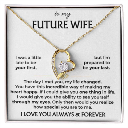 Future Wife Necklace - Romantic Jewelry Gift for Girlfriend for Valentine’s Day, Birthday & Proposal Celebrations - Forever Love Necklace - Personalize Memories
