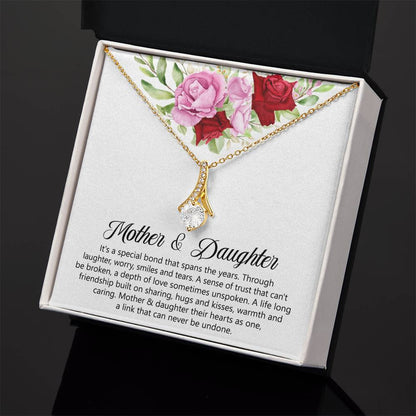 Mother & Daughter Gift - It's a Special Bond That Spans The Years - Alluring Beauty Necklace - Personalize Memories