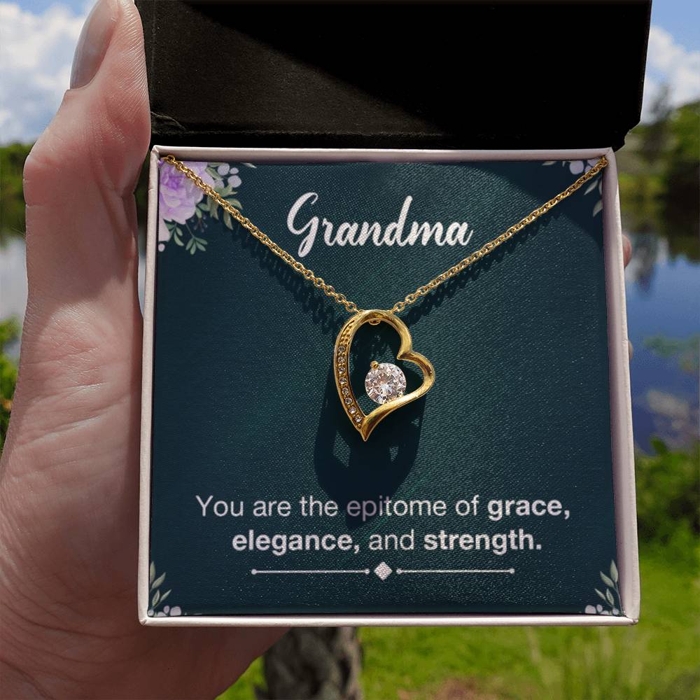 Grandma Necklace from Grandkids Grandma - Forever Love Necklace - Personalize Memories