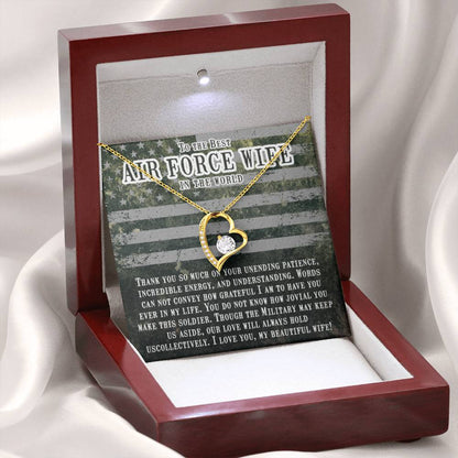 Jewelry Gift for Air Force Wife from Husband - Romantic & Heartfelt - Forever Love Necklace - Personalize Memories
