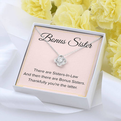 Bonus Sister Necklace Gift - Love Knot Necklace - Personalize Memories