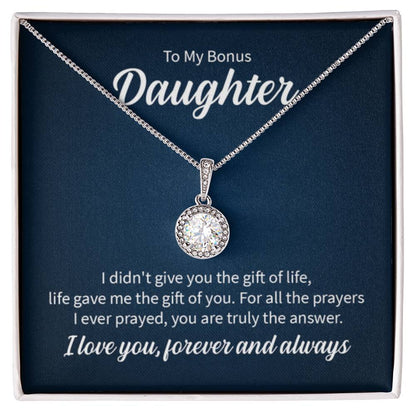 To My Daughter Necklace – Daughter Christmas Graduation Jewelry Gift – Eternal Hope Necklace - Personalize Memories
