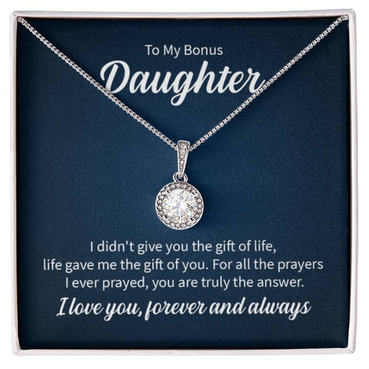 To My Daughter Necklace – Daughter Christmas Graduation Jewelry Gift – Eternal Hope Necklace