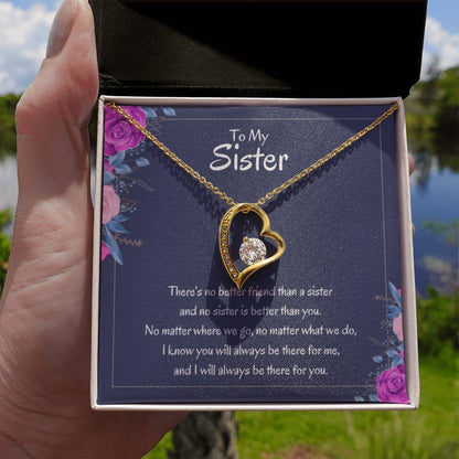 Heartfelt Sister Gift - There's no better friend than a sister - Forever Love Necklace - Personalize Memories