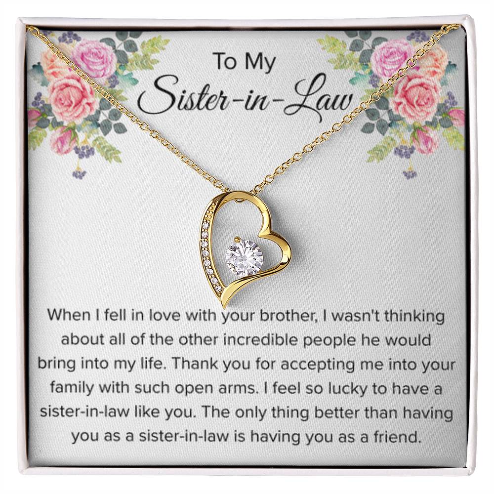 To My Sister In Law Necklace - Gift for Bonus Sister - Forever Love Necklace - Personalize Memories