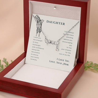 To My Daughter Necklace – Daughter’s Jewelry Gift by Mom – Scripted Love Necklace - Personalize Memories