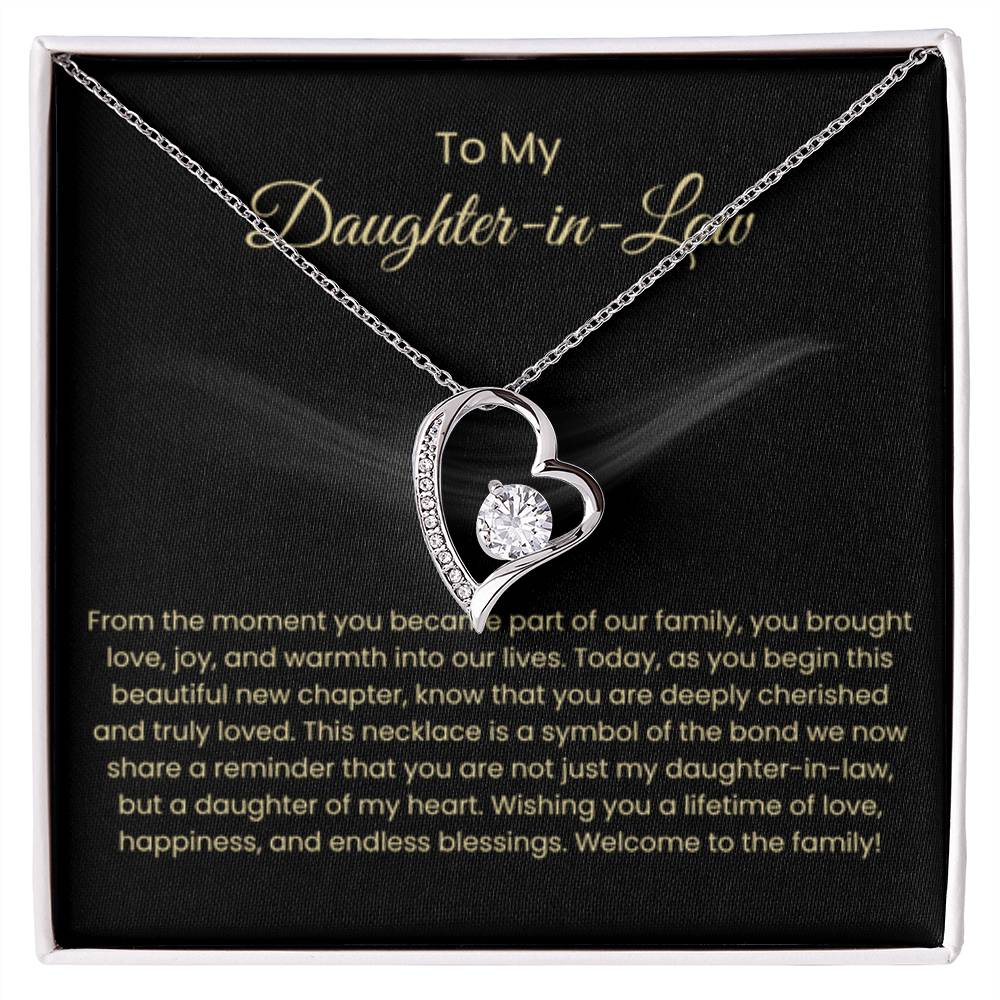 To My Daughter In Law - Forever Love Necklace - Gift for Daughter in Law - Personalize Memories
