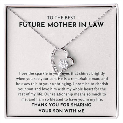 Future Mother In Law Gift - Thank You For Sharing Your Son With Me - Forever Love Necklace - Personalize Memories