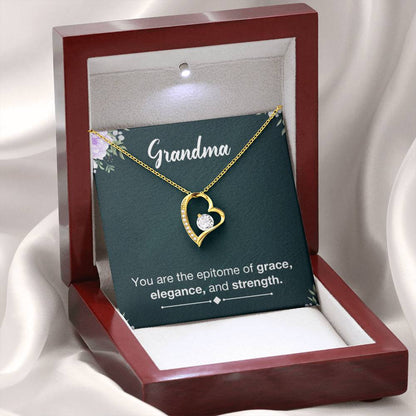Grandma Necklace from Grandkids Grandma - Forever Love Necklace - Personalize Memories