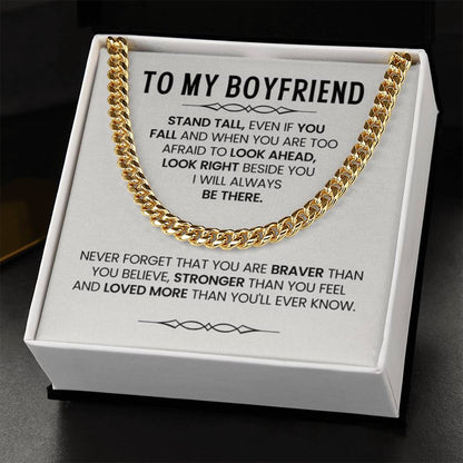 Romantic Boyfriend Gift from Girlfriend - Cuban Link Chain - Personalize Memories