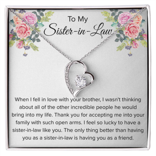 To My Sister In Law Necklace - Gift for Bonus Sister - Forever Love Necklace - Personalize Memories