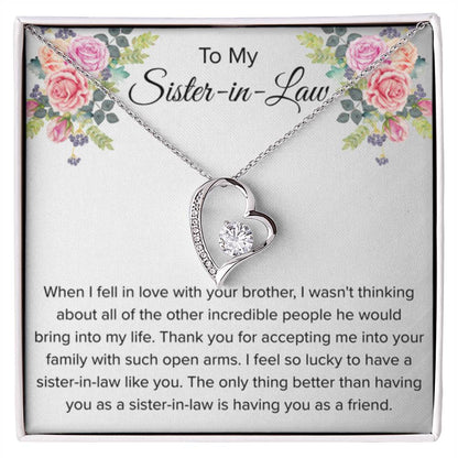To My Sister In Law Necklace - Gift for Bonus Sister - Forever Love Necklace - Personalize Memories