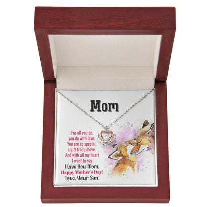 Mother's Day Gift from Son - Mom you are so special - Crown Pendant Necklace - Personalize Memories