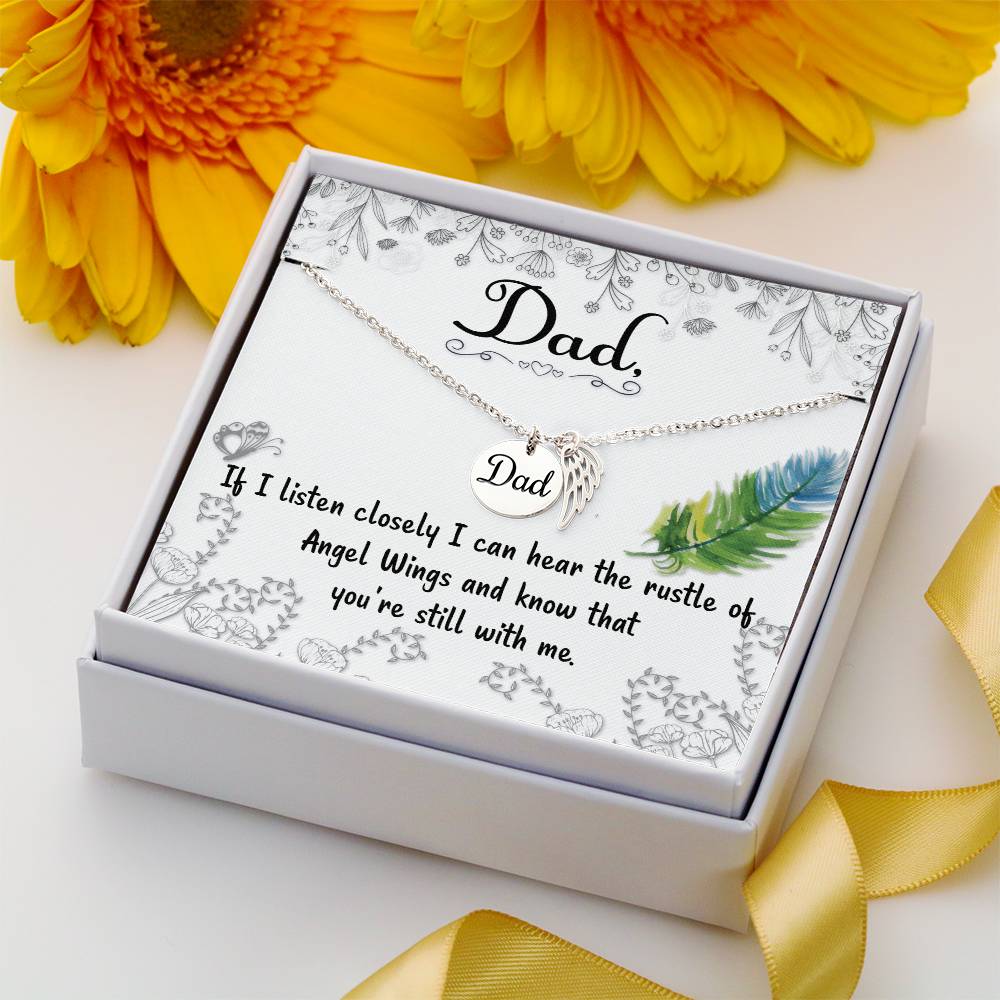 Dad Remembrance Necklace - Loss of father Necklace - Loss of Dad Gift