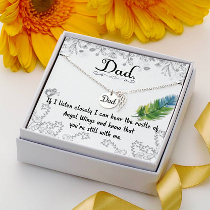 Dad Remembrance Necklace - Loss of father Necklace - Loss of Dad Gift