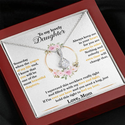 To My Daughter Necklace – Daughter Birthday Graduation Celebration Gift – Alluring Beauty Necklace - Personalize Memories