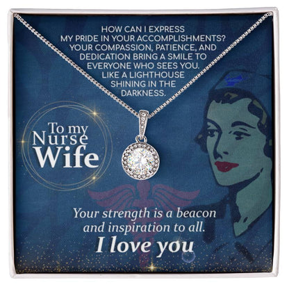 To My Nurse Wife Necklace - Eternal Hope Necklace - Gift for Wife from Husband - Personalize Memories
