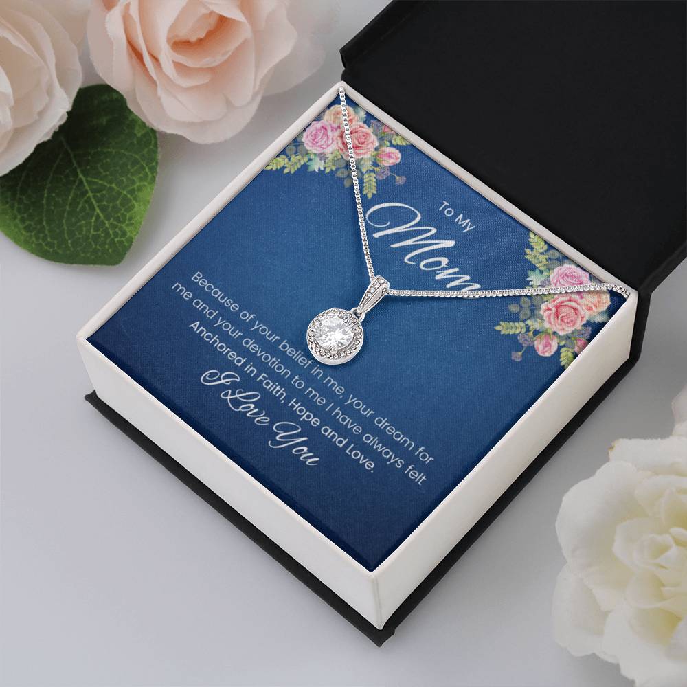 To My Mom - Eternal Hope Necklace - Mom Gift from Son/Daughter - Personalize Memories