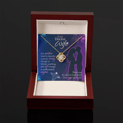 Best Doctor Wife Gift From Husband - Love Knot Necklace - Personalize Memories