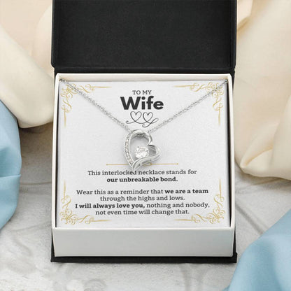 To My Wife Necklace - Emotional Jewelry for Wife from Husband to Celebrate Love on Valentine’s Day & Beyond - Forever Love Necklace - Personalize Memories